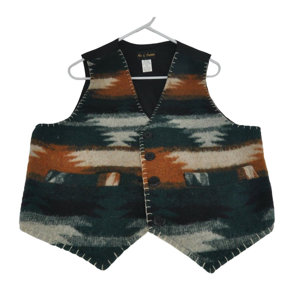 Ave Of America Rustic Style Women's Vest - Size M - 70% Wool